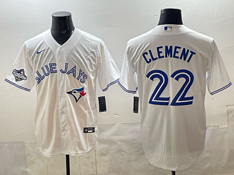 Men 2025 Toronto Blue Jays #22 Clement White Game Nike MLB Jersey style 02